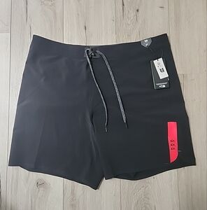 Quiksilver Highline Pro Men’s Compression Shorts Black Drawstring Size 38"